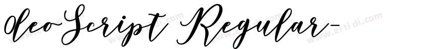 0leoScript Regular字体转换